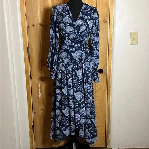 floral maxi dress modest White Floral Print Maxi Dress with High Neck Modest Fashion